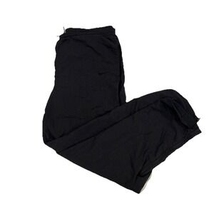 Nike Track Pants Men's Medium Black Swoosh Zipper Ankles 90s Vintage Athleisure